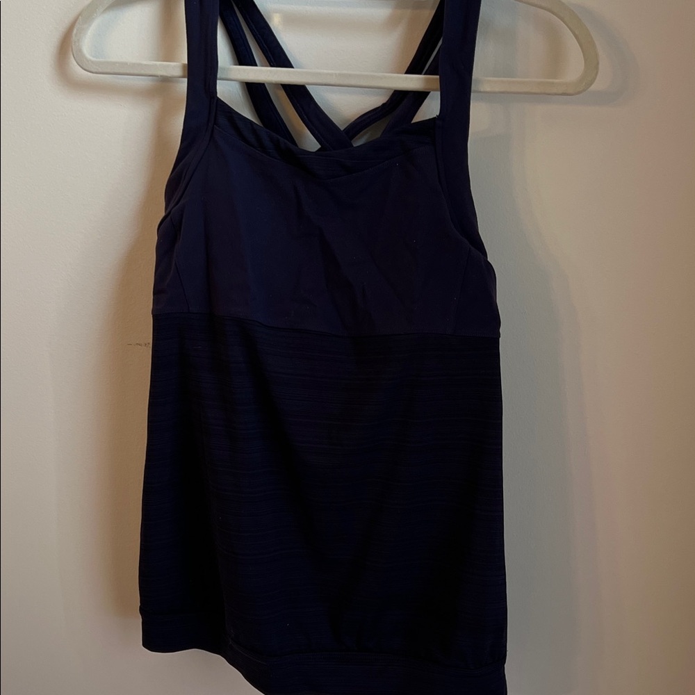 Navy Blue Strappy Tank Top